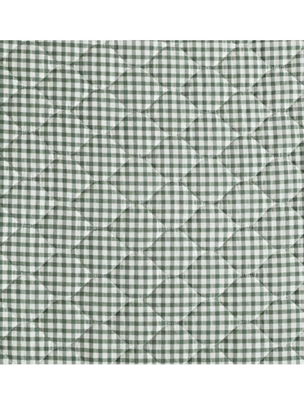 Laura Ashley 3pc Full/Queen Gracies Gingham Green Quilt Set ~ Charming Cottage